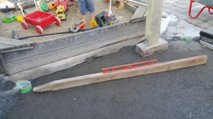 Greenhouse foundations construction work.