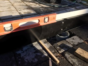 Greenhouse foundations construction work.