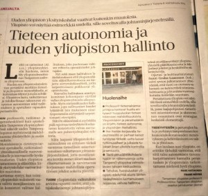 Aamulehti: Tampere3-kannanotto